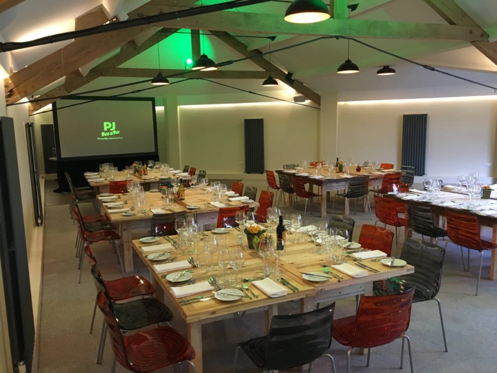 PJ Taste event space set for a workshop